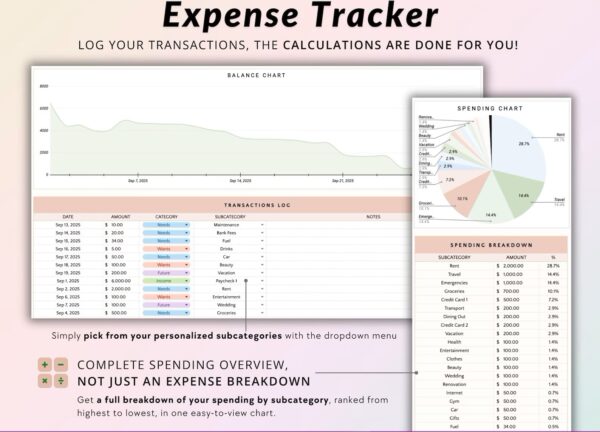 50/30/20 Budget Spreadsheet - Image 7
